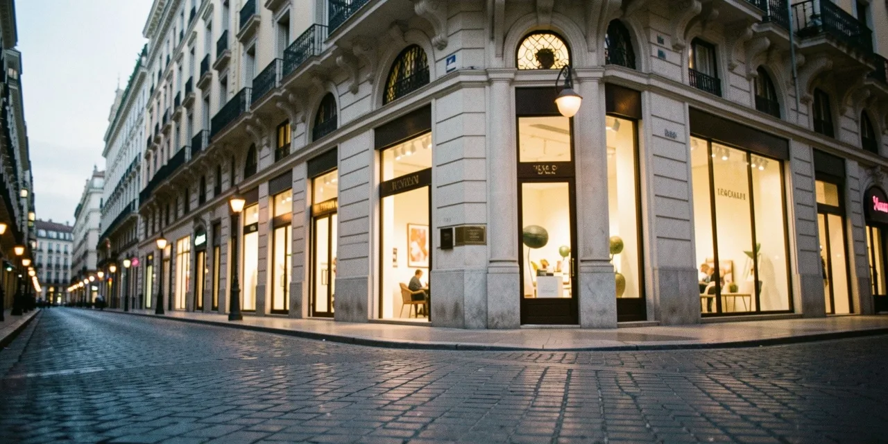 Madrid Calle de Serrano evening atmosphere